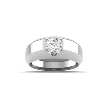 Ivana Jewels Rings White Gold / 14KT Timeless Men's Diamond Ring in Two-Tone