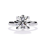 Ivana Jewels Rings White Gold / 14KT Wide Band Solitaire Diamond Ring