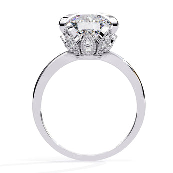 Ivana Jewels Rings Wide Band Solitaire Diamond Ring