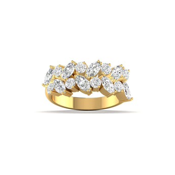 Ivana Jewels Rings Yellow Gold / 14KT 0.89 Cts Marquise-Cut Diamond Eternity Ring
