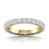 Ivana Jewels Rings Yellow Gold / 14KT 2.25 Carats Round Cut Eternity Ring