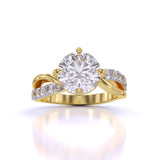 Ivana Jewels Rings Yellow Gold / 14KT 2 Carat Round Cut Diamond Centre Solitaire Ring