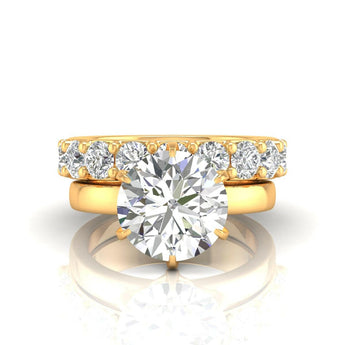 Ivana Jewels Rings Yellow Gold / 14KT 2 Carat Solitaire Entwined Diamond Ring
