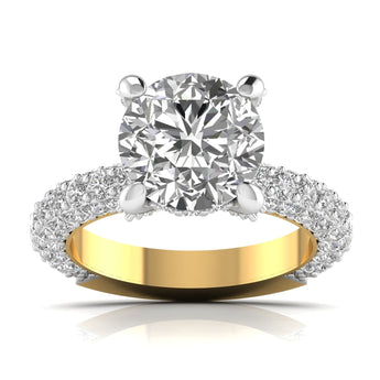 Ivana Jewels Rings Yellow Gold / 14KT 3.5 Carat Solitaire Diamond Channel Setting Ring