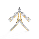 Ivana Jewels Rings Yellow Gold / 14KT Asymmetrical Diamond Butterfly Ring