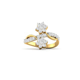 Ivana Jewels Rings Yellow Gold / 14KT Bridal Diamond Floral Cluster Ring