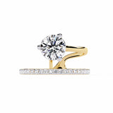 Ivana Jewels Rings Yellow Gold / 14KT Engagement Ring and Wedding Band Set