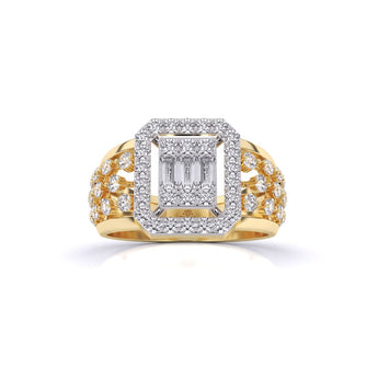 Ivana Jewels Rings Yellow Gold / 14KT Fancy Baguette & Round Shape Diamonds Ring