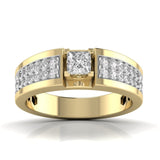 Ivana Jewels Rings Yellow Gold / 14KT Fancy Princess Cut Diamond Men's Ring