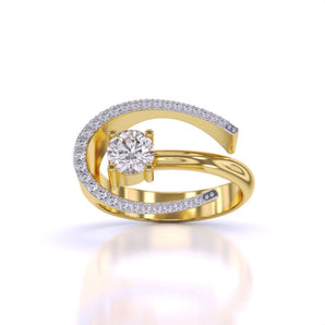 Ivana Jewels Rings Yellow Gold / 14KT Fashion Solitaire Diamond Ring