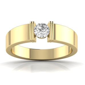 Ivana Jewels Rings Yellow Gold / 14KT Golden Horizon Solitaire Men's Band