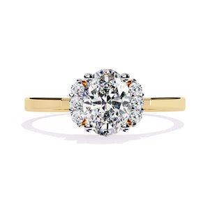 Ivana Jewels Rings Yellow Gold / 14KT Oval Cut Diamond Engagement Ring