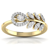 Ivana Jewels Rings Yellow Gold / 14KT Pear & Round Shape Diamonds Cocktail Ring