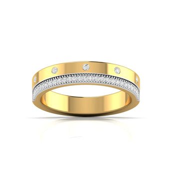 Ivana Jewels Rings Yellow Gold / 14KT Round Diamonds Basel Setting Eternal Ring