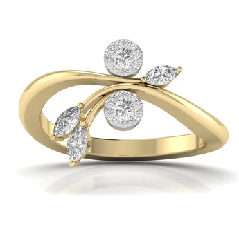 Ivana Jewels Rings Yellow Gold / 14KT Ruby Empress Diamond Ring