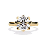 Ivana Jewels Rings Yellow Gold / 14KT Wide Band Solitaire Diamond Ring